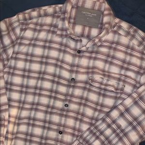 Vintage oversized calvin klein jeans blue flannel